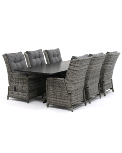 Sivara Rento/ Belcanto Beliza 240x100 cm dining tuinset 7-delig verstelbaar