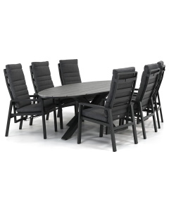 Sivara Arina/ Verina 280x115 cm dining tuinset 7-delig verstelbaar