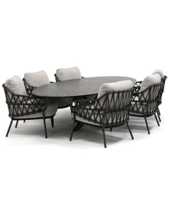 4 Seasons Outdoor Calpi/ Belcanto Beliza 280x130 cm low dining tuinset 7-delig