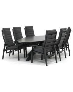 Sivara Arina/ Barbados Durcal 240x120 cm dining tuinset 7-delig verstelbaar