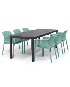 Nardi Net/ Rio 140-210x85 cm dining tuinset 7-delig