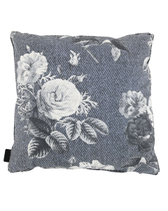 Madison | Denim Flower Blue Sierkussen 50x50 cm