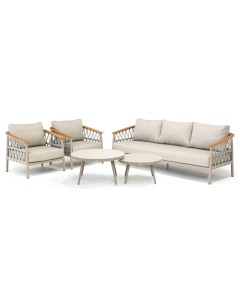 Sivara Zargos/ Barbados Rotas & Tivara stoel-bank loungeset 5-delig