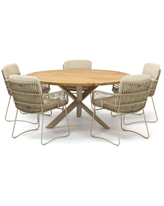 4 Seasons Outdoor Murcia/ Taste 4SO Prado ø160 cm dining tuinset 6-delig