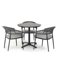 Barbados Troyes/ Sivara Santo ø80 cm bistro tuinset 4-delig