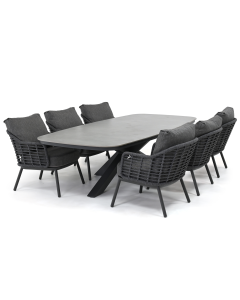 Taste 4SO Monaco/ Barbados Illora 260x115 cm low dining tuinset 7-delig