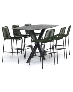 Novara Konya/ Belcanto Beliza Deens Ovaal 180x100 cm barset 7-delig stapelbaar