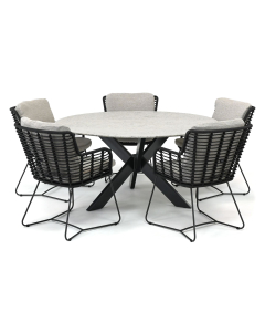 4 Seasons Outdoor Fabrice/ Belcanto Morena ø150 cm dining tuinset 6-delig