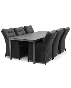 Sivara Nanto/ Barbados Palomas 220x95 cm dining tuinset 7-delig