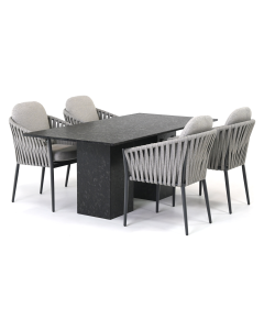 Barbados Aranda/ Belcanto Yara 180x90 cm dining tuinset 5-delig