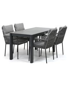 Novara Hatay/ Barbados Cubas 150x70 cm dining tuinset 5-delig