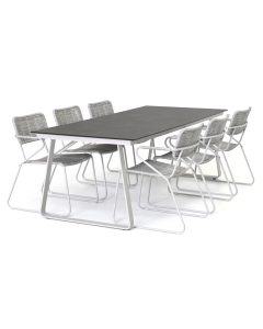 Taste 4SO Swing/ 4SO Konos 220x95 cm dining tuinset 7-delig