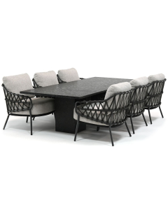 4 Seasons Outdoor Calpi/ Belcanto Yara 240x100 cm low dining tuinset 7-delig
