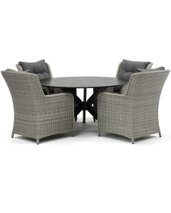 Sivara Nanto/ Belcanto Morena ø150 cm dining tuinset 5-delig