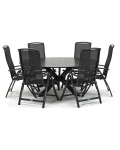 Barbados Torres/ Belcanto Morena ø180 cm dining tuinset 7-delig verstelbaar
