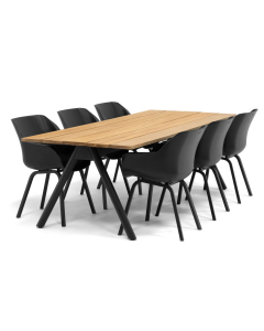 Hartman Sophie Element/ Garrison Teak Lireo 240x95 cm dining tuinset 7-delig