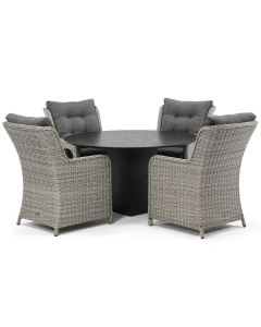 Sivara Nanto/ Belcanto Yara ø130 cm dining tuinset 5-delig