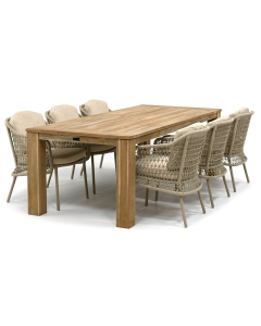 4 Seasons Outdoor Puccini/ Woodfort 240x100 cm dining tuinset 7-delig