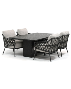 4 Seasons Outdoor Calpi/ Belcanto Yara 180x100 cm low dining tuinset 5-delig