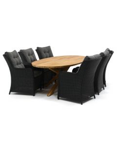 Sivara Nanto/ Taste 4SO Prado 240x115 cm dining tuinset 7-delig