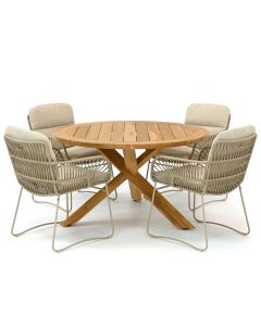 4 Seasons Outdoor Murcia/ Taste 4SO Prado ø130cm dining tuinset 5-delig