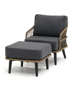 Sivara | Corressa loungestoel met voetenbank