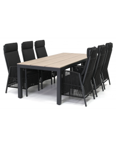 Barbados Salvano/ Sivara Sarina 225x100 cm dining tuinset 7-delig