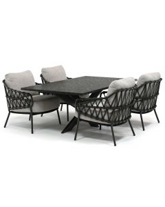 4 Seasons Outdoor Calpi/ Belcanto Beliza 180x100 cm low dining tuinset 5-delig