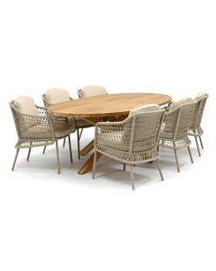 4 Seasons Outdoor Puccini/ Taste 4SO Prado 240x115 cm dining tuinset 7-delig