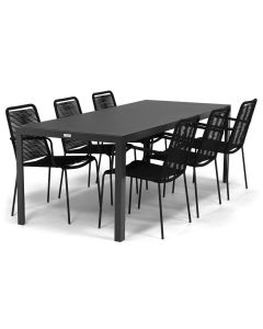 Novara Konya/ Barbados Valerino 215x90 cm dining tuinset 7-delig