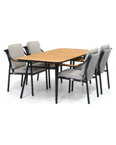 Barbados Porini/ Garrison Teak Tole 180x90 cm dining tuinset 5-delig