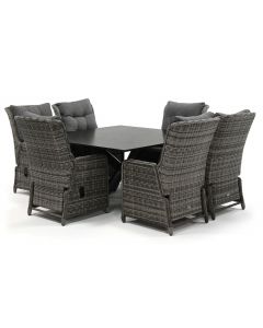 Sivara Rento/ Belcanto Morena 150x150 cm dining tuinset 7-delig verstelbaar