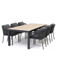 Sivara | Rizzi/ Sarina 225x100 cm dining tuinset 7-delig