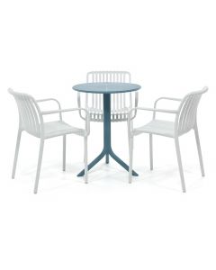 Barbados | Ravella Wit/ Nardi Spritz bistro tuinset 4-delig verstelbaar