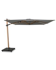 4 Seasons Outdoor | Siesta Premium Wood Look zweefparasol 300x300 cm