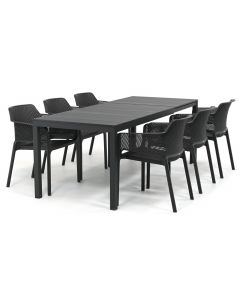 Nardi Net/ Rio 140-210x85 cm dining tuinset 7-delig