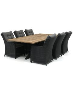Sivara Nanto/ Garrison Teak 240x120 cm dining tuinset 7-delig
