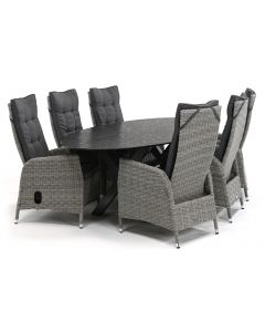 Sivara Sabo/ Belcanto Cubana 240x120 cm dining tuinset 7-delig verstelbaar