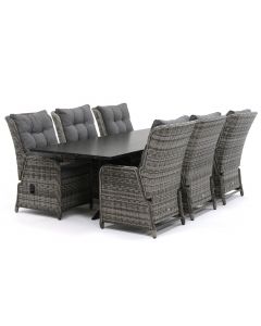 Sivara Rento/ Belcanto Beliza 240x100 cm dining tuinset 7-delig verstelbaar