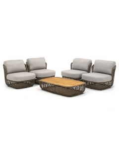 4 Seasons Outdoor | Lugano stoel loungeset 5-delig