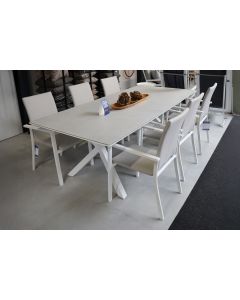 Showmodel - dining tuinset stapelbaar 7-delig