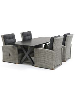 Novara Manzani/ Belcanto Cubana 240x100 cm dining tuinset 5-delig verstelbaar