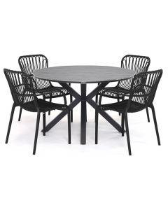 Barbados Comtessa/ Sivara Anivo 120 cm dining tuinset 5-delig