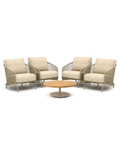 4 Seasons Outdoor | Puccini/ Volta stoel loungeset 5-delig