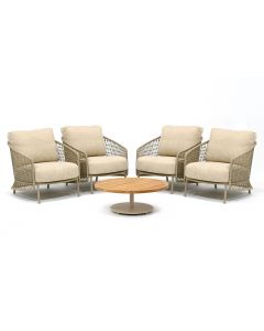 4 Seasons Outdoor | Puccini/ Volta stoel loungeset 5-delig