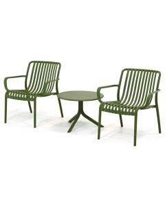Barbados |  Ravella Groen/ Nardi Spritz loungeset 3-delig verstelbaar