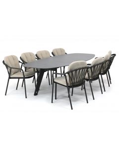 Taste 4SO Manitoba/ 4 Seasons Outdoor Montana 280x113 cm dining tuinset 9-delig