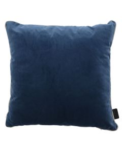 Madison | Velvet Dark Blue/ Panama Linnen sierkussen 45x45 cm