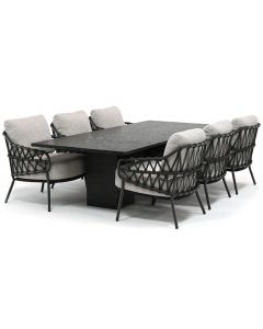 4 Seasons Outdoor Calpi/ Belcanto Yara 240x100 cm low dining tuinset 7-delig