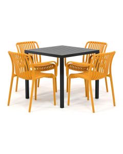 Barbados Ravella/ Nardi Cube 80x80 cm dining tuinset 5-delig
